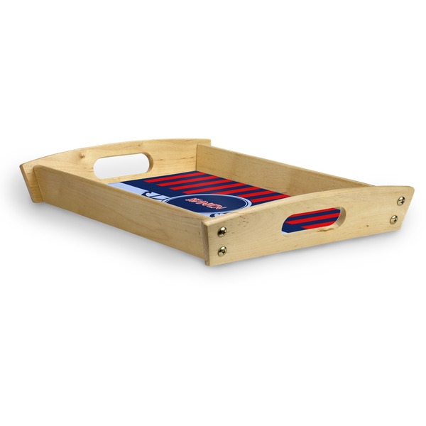Classic Anchor & Stripes Serving Tray Wood Small - Corner