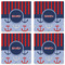 Classic Anchor & Stripes Set of 4 Sandstone Coasters - See All 4 View