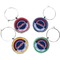 Classic Anchor & Stripes Wine Charms (Set of 4) (Personalized)