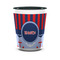 Classic Anchor & Stripes Ceramic Shot Glass - 1.5 oz - Two Tone - Set of 4 (Personalized)