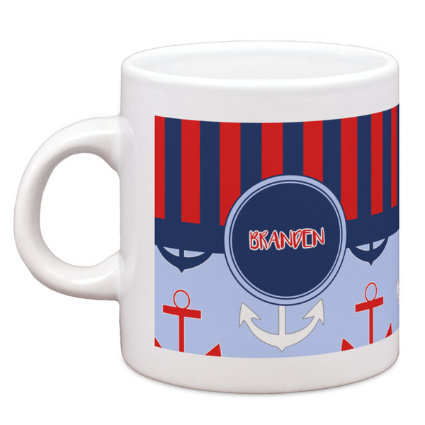 Custom Classic Anchor & Stripes Espresso Cup (Personalized)
