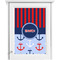 Classic Anchor & Stripes Single White Cabinet Decal