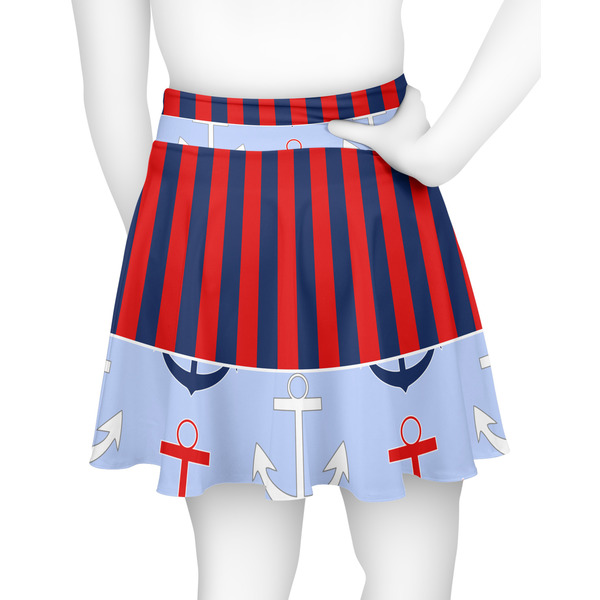 Classic Anchor & Stripes Skater Skirt - Back