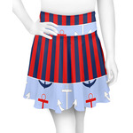 Classic Anchor & Stripes Skater Skirt - Small