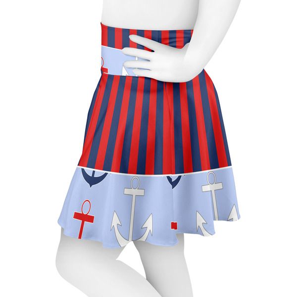 Classic Anchor & Stripes Skater Skirt - Side