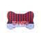 Classic Anchor & Stripes Bone Shaped Dog Food Mat (Small) (Personalized)