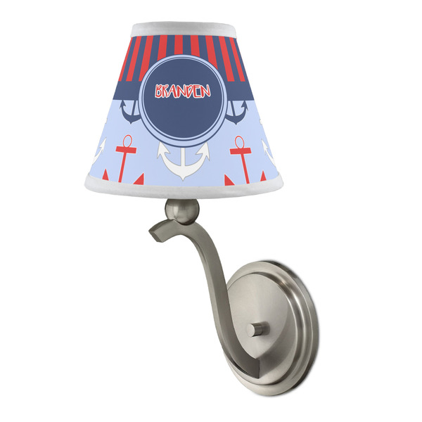 Classic Anchor & Stripes Small Chandelier Lamp - LIFESTYLE (on wall lamp)