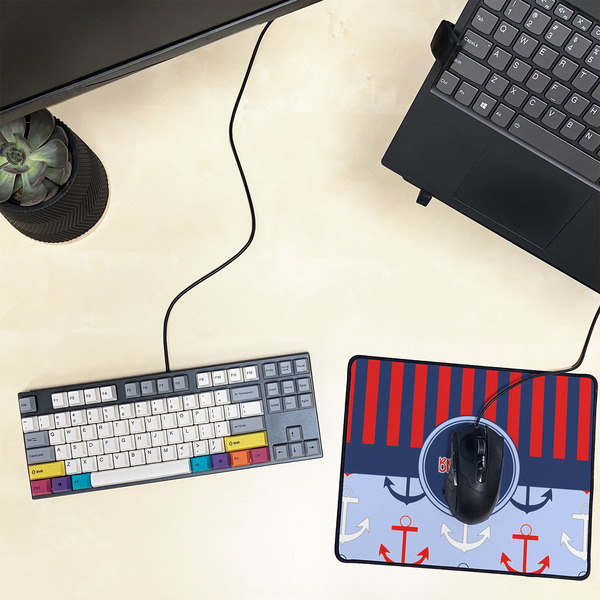 Classic Anchor & Stripes Small Gaming Mats - LIFESTYLE