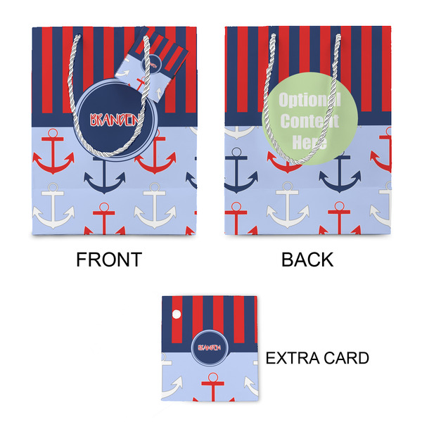 Classic Anchor & Stripes Small Gift Bag - Approval