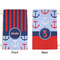 Classic Anchor & Stripes Small Laundry Bag - Front & Back View
