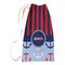 Classic Anchor & Stripes Small Laundry Bag - Front View