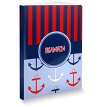 Classic Anchor & Stripes Softbound Notebook (Personalized)