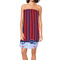 Classic Anchor & Stripes Spa / Bath Wrap on Woman - Front View