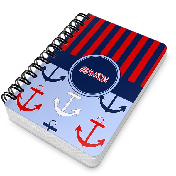 Classic Anchor & Stripes Spiral Journal 5 x 7 - Main