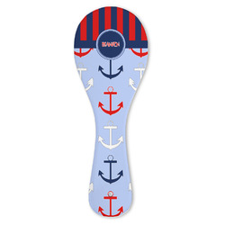 Classic Anchor & Stripes Ceramic Spoon Rest (Personalized)