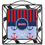 Classic Anchor & Stripes Square Trivet (Personalized)