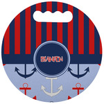 Classic Anchor & Stripes Stadium Cushion (Round) (Personalized)