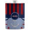 Classic Anchor & Stripes Stainless Steel Flask