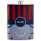 Classic Anchor & Stripes Stainless Steel Flask (Personalized)
