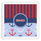 Classic Anchor & Stripes Paper Dinner Napkin - Front View