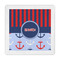 Classic Anchor & Stripes Standard Decorative Napkin - Front View