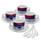 Classic Anchor & Stripes Tea Cup - Set of 4