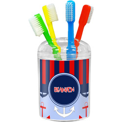 Classic Anchor & Stripes Toothbrush Holder (Personalized)