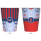 Classic Anchor & Stripes Trash Can White - Front and Back - Apvl