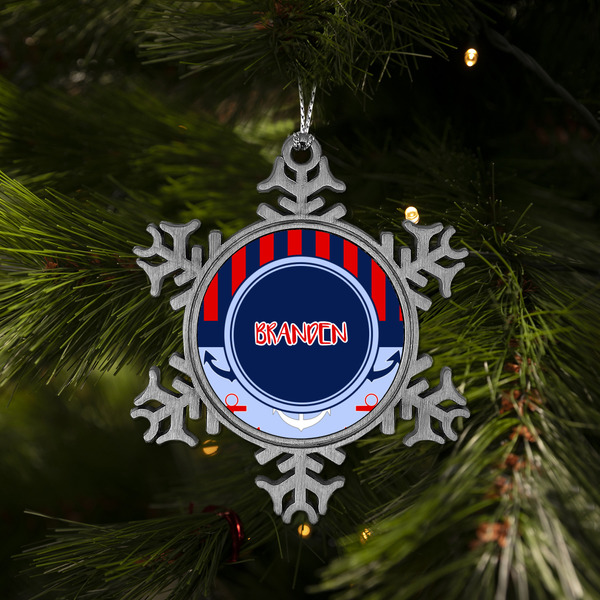 Classic Anchor & Stripes Vintage Snowflake - (LIFESTYLE)