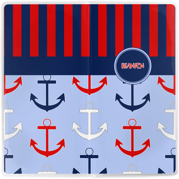 Classic Anchor & Stripes Vinyl Document Wallet - Apvl