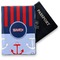 Classic Anchor & Stripes Vinyl Passport Holder - Front