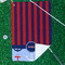 Classic Anchor & Stripes Waffle Weave Golf Towel - In Context