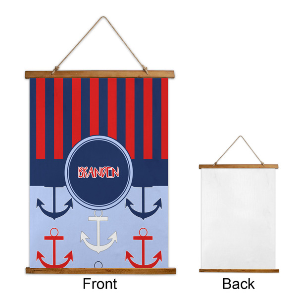 Classic Anchor & Stripes Wall Hanging Tapestry - Portrait - APPROVAL