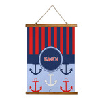 Classic Anchor & Stripes Wall Hanging Tapestry - Tall (Personalized)