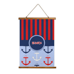 Classic Anchor & Stripes Wall Hanging Tapestry - Tall (Personalized)