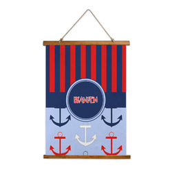 Classic Anchor & Stripes Wall Hanging Tapestry (Personalized)