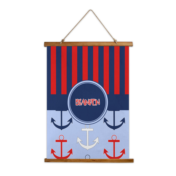 Custom Classic Anchor & Stripes Wall Hanging Tapestry (Personalized)