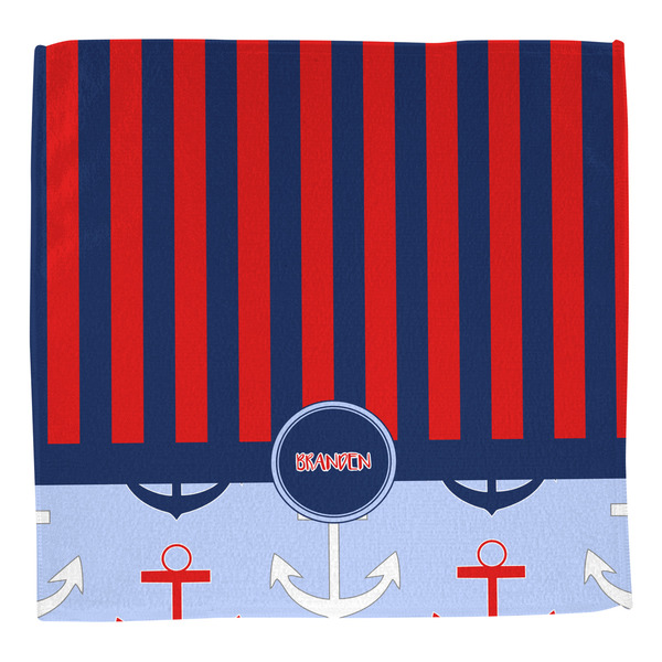 Classic Anchor & Stripes Washcloth - Front - No Soap