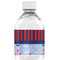 Classic Anchor & Stripes Water Bottle Label - Back View