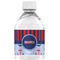 Classic Anchor & Stripes Water Bottle Label - Single Front