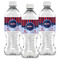 Classic Anchor & Stripes Water Bottle Labels - Front View