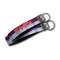 Classic Anchor & Stripes Webbing Keychain FOBs - Size Comparison