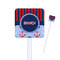 Classic Anchor & Stripes Square Plastic Stir Sticks (Personalized)