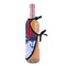 Classic Anchor & Stripes Wine Bottle Apron - DETAIL WITH CLIP ON NECK