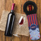 Classic Anchor & Stripes Wine Tote Bag - FLATLAY