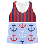 Classic Anchor & Stripes Womens Racerback Tank Top - X Large