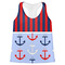 Classic Anchor & Stripes Womens Racerback Tank Top