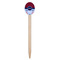 Classic Anchor & Stripes Wooden Food Pick - Oval - Single Pick