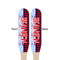 Classic Anchor & Stripes Wooden Food Pick - Paddle - Double Sided - Front & Back