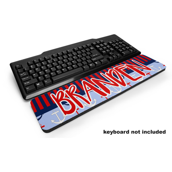 Custom Classic Anchor & Stripes Keyboard Wrist Rest (Personalized)